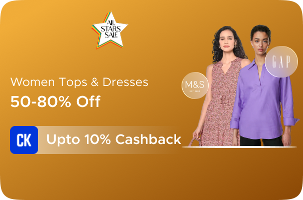 50-80% Off on Women Tops & Dresses + Upto 10% Cashback